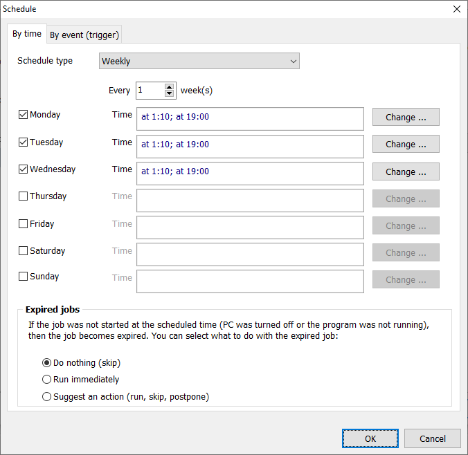 automatic scheduled backups