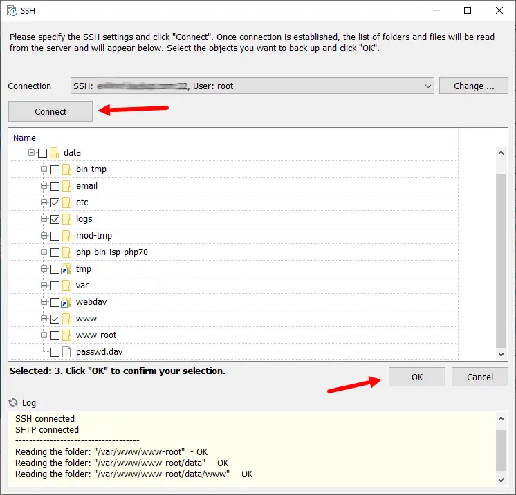 Step 3: Source files and folders